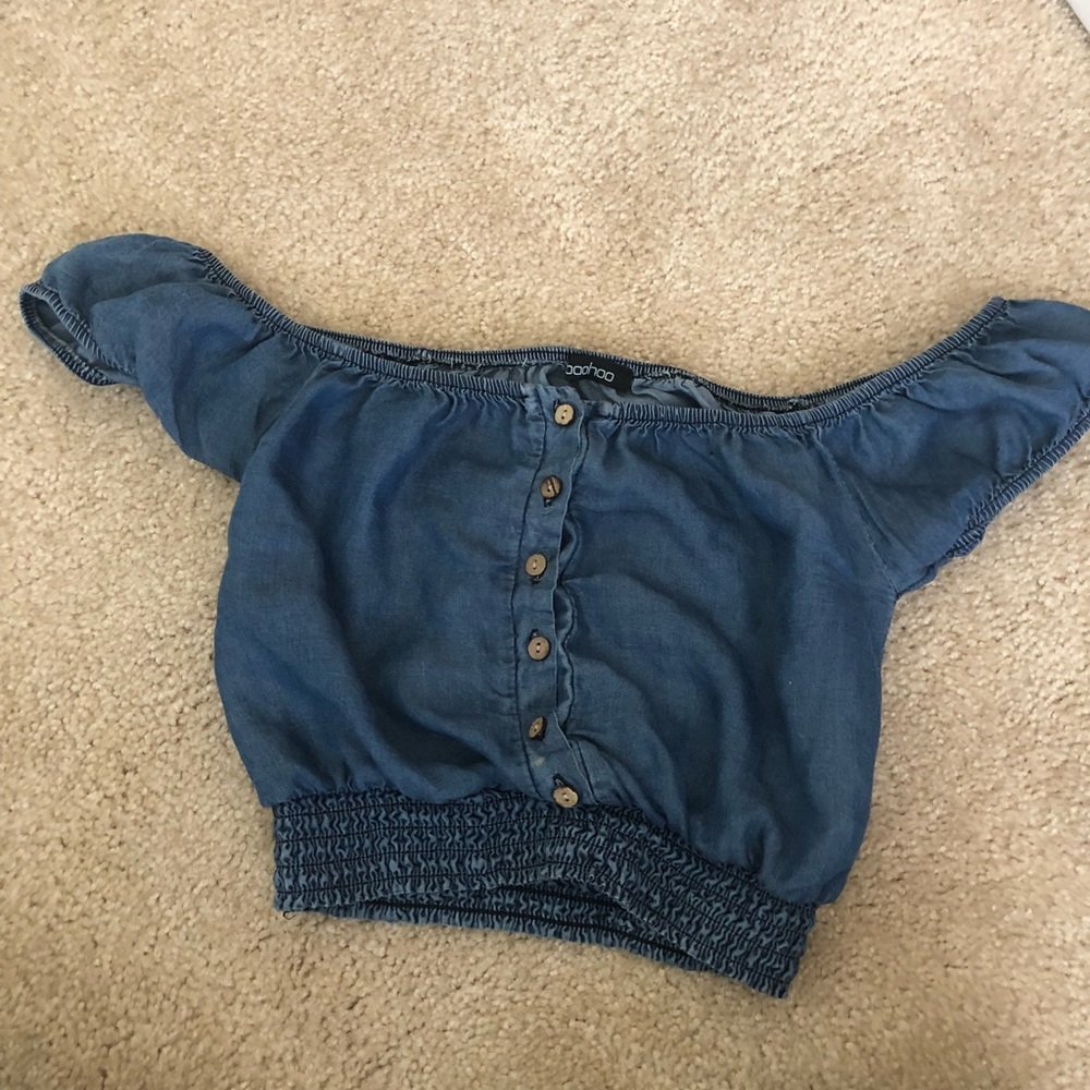 Blue Jean Crop Top